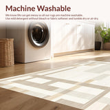Modern Ivory Beige Accent with Intersecting Geometric Forms(Beige)
