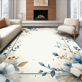 Elegant Petal Paradise Bathroom with Artistic Boho Flower(Ivory)