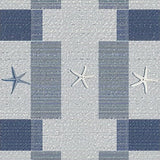 Modern Ocean Inspired Geometric Touch(Blue)
