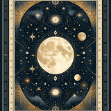 Vintage Crescent Solar Design(Black)