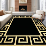Chic Black Geometric Elegance(Gold)