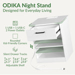 ODIKA Everyday Side Table with Fast Charging Station - ODIKA