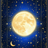 Whimsical Starry Night Motif(Blue)