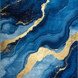 Artful Swirling Marble Effect(Blue)