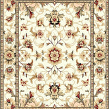 Timeless Floral Area Beige Brown Non Slip Entryway(Beige)