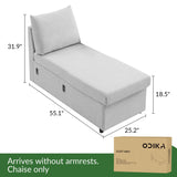 ODIKA Sleeper Sofa Additional Chaise – Chaise for Upgrading Your Existing L - ODIKA