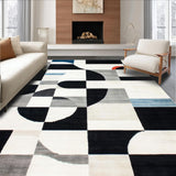 Elegant Geometric Black and Ivory Fusion(Gray)