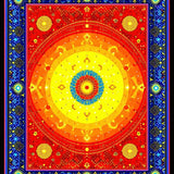 Vibrant Rainbow Chakra Motif(Red)