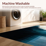 Modern Ombre Striped Design Non Slip Floor Covering(Gray)