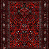 Rustic Oriental Tiled Patterned Aesthetic(Red)