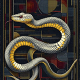 Artistic Snake Design Minimalism(Gray)