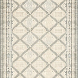 Artisan Beige Diamond Lattice With Contemporary Tribal Design(Beige)