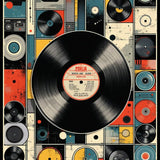 Colorful Semi Circle Music Motif(Red)
