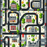 Urban Cityscape Play Mat(Black)