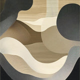 Artistic Monochrome Swirl Arrangement(Beige)