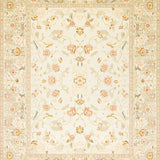 Desert Bloom Beige Toned Floral Abstract Area(Beige)