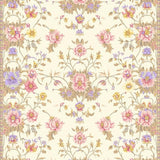 Elegant Vintage Floral Area Delightful Beige Tones(Beige)