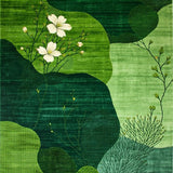 Earthy Floral Tapestry(Green)