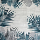 Elegant Tropical Leaf Motif(Blue)