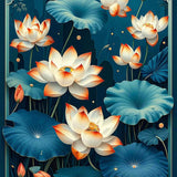 Chic Botanical Geometry Fusion(Blue)