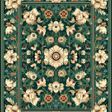 Lush Vintage Floral Elegance(Green)