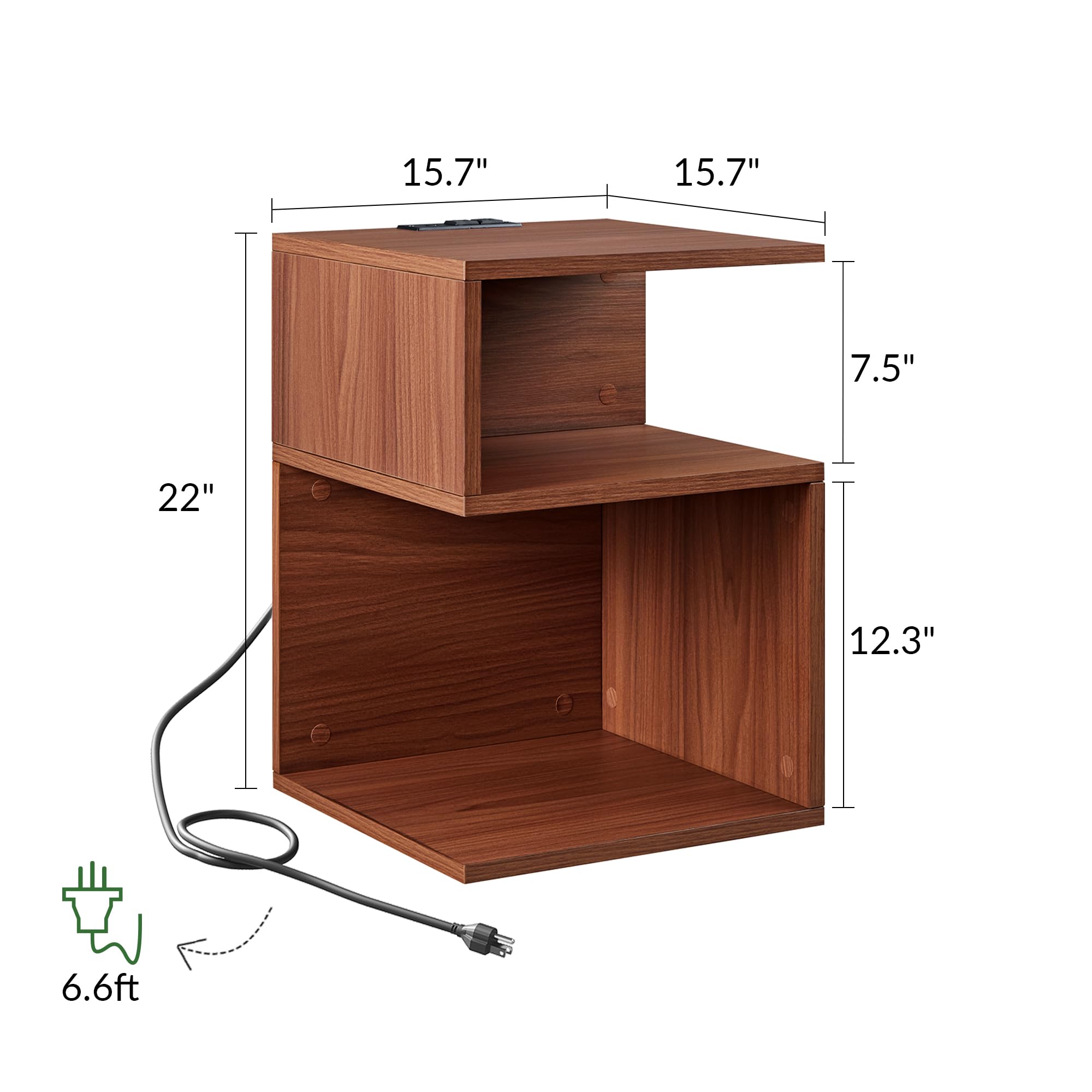 ODIKA Tokyo S Minimalist 3 Tier End Table - ODIKA