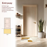 Modern Abstract Runner Camel & Beige(Beige)