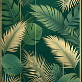 Tropical Oasis Leaf Motif(Green)