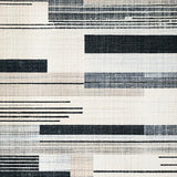 Abstract Black and White Stripe Area(Beige)