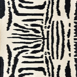 Luxury Shag Zebra Plush Easy Care(Black)