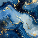 Stylish Fluid Geometric Arrangement(Blue)