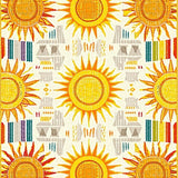 Vibrant Eclectic Round Motif(Yellow)