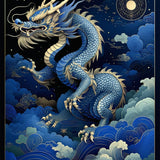 Magical Fantasy Dragon Motif(Blue)