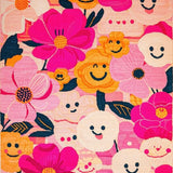 Bright Eclectic Smiley Motif(Pink)
