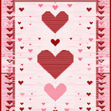 Vibrant Floral Heart Patterned(Red)