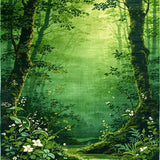 Charming Greenery Blossom Design(Green)