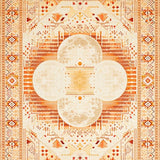Whimsical Pink Floral Symmetry(Beige)