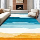 Lively Retro Striped Bath Mat(Blue)