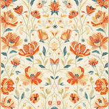Dynamic Colorful Leafy Design(Beige)