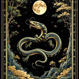 Chic Witchy Serpent Illustration(Black)