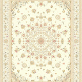 Artisan Crafted Ivory Beige Boho Inspired Medallion Comfort(Beige)