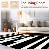 Trendy Geometric Monochrome Arrangement(Black)