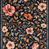 Vibrant Botanical Artistry Accent(Black)