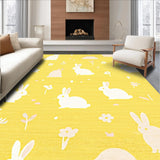Playful Bunny Print for Small Animal Retreat(Yellow)