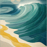 Tropical Escape Geometric Surf Motif(Blue)