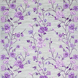 Artful Light Grey Botanical Print(Gray)