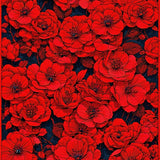 Artful Red Petal Arrangement(Red)