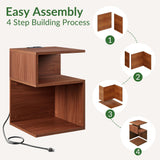 ODIKA Tokyo S Minimalist 3 Tier End Table - ODIKA