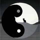 Abstract Monochrome Cat Silhouette(Black)