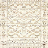Beige Circular Area with Abstract Boho Wave and Diamond Elements(Beige)